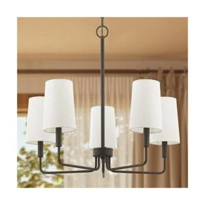 Homebelife Lámpara de araña de granja 5 luces modernas de_2