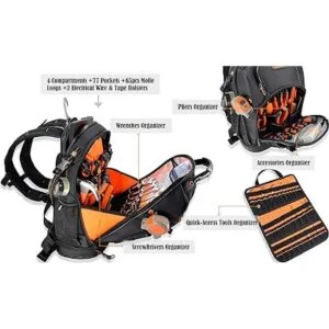 Mochila de herramientas de 77 bolsillos mochila de_2