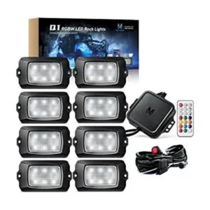 MICTUNING Q1 RGBW Luces LED de roca color puro 8_1