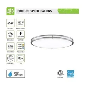 ASD Lámpara de techo ovalada de montaje empotrado de 32_2