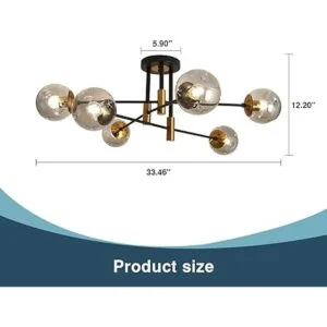 SZXYKEJI Lámpara de araña de cristal de 6 luces moderna_2