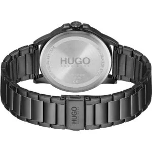 HUGO First Reloj casual de cuarzo de acero inoxidable y_3