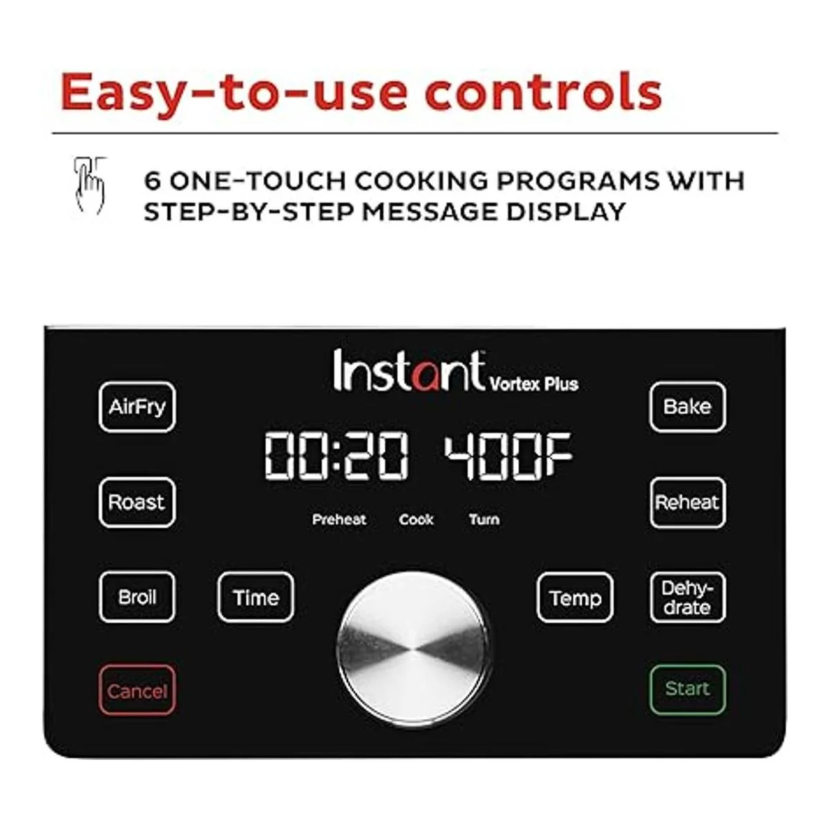 Instant Vortex Plus 6 en 1 Freidora de aire con pantalla_4