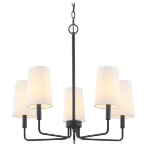 Homebelife Lámpara de araña de granja 5 luces modernas de_1