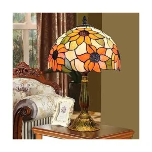 Blivuself Tiffany Lámpara de cristal de color amarillo_3