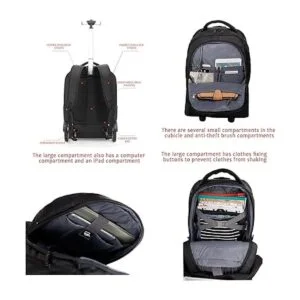 Mochila rodante mochila impermeable con ruedas para_4