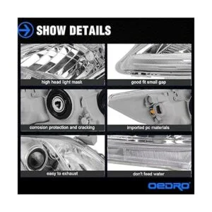 OEDRO Faros delanteros compatibles con Toyota Camry_2