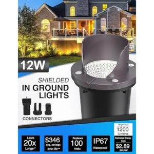 SUNVIE Paquete de 12 luces de paisaje de bajo voltaje de_2