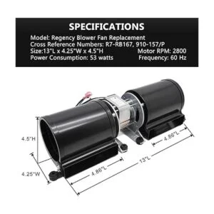 Criditpid Kit de ventilador de chimenea para chimenea_2