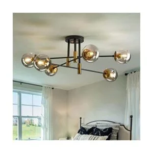 SZXYKEJI Lámpara de araña de cristal de 6 luces moderna_1