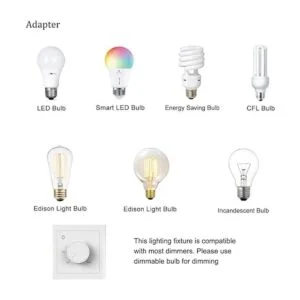 OIYIO Lámpara colgante de cristal negro vintage para isla_6