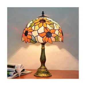 Blivuself Tiffany Lámpara de cristal de color amarillo_2