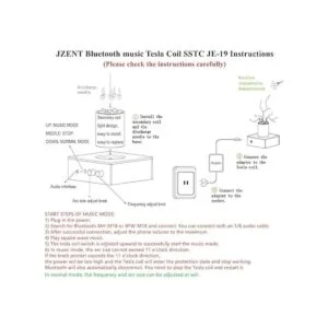 JZENT Bluetooth Music Tesla Coil SSTC Altavoz de plasma_2