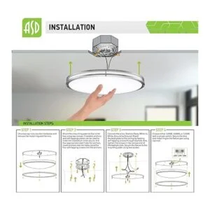 ASD Lámpara de techo ovalada de montaje empotrado de 32_7