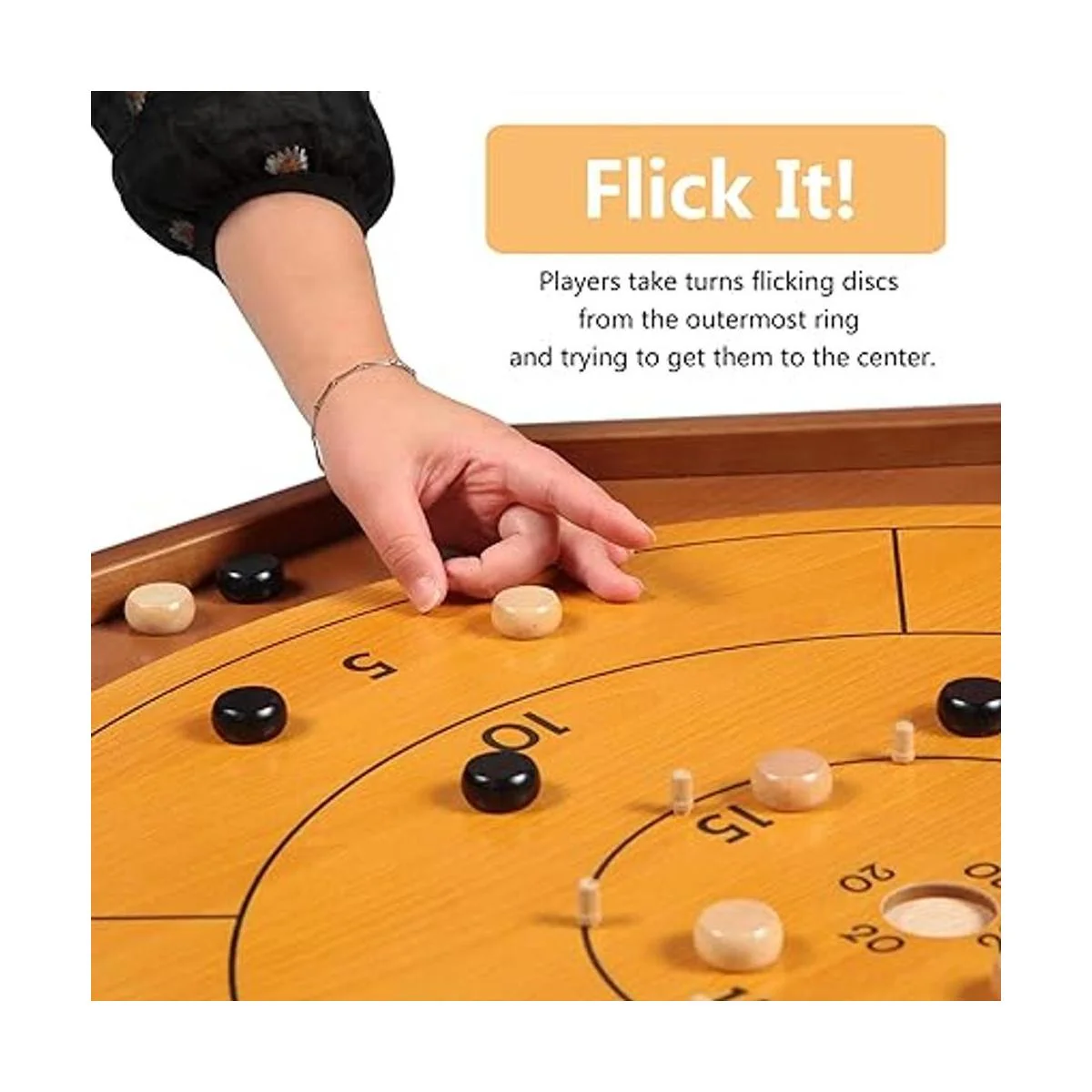 Torneo Crokinole and Checkers juego de mesa oficial de_5