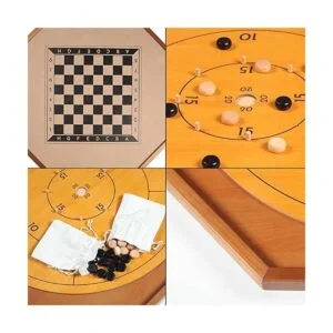 Torneo Crokinole and Checkers juego de mesa oficial de_6