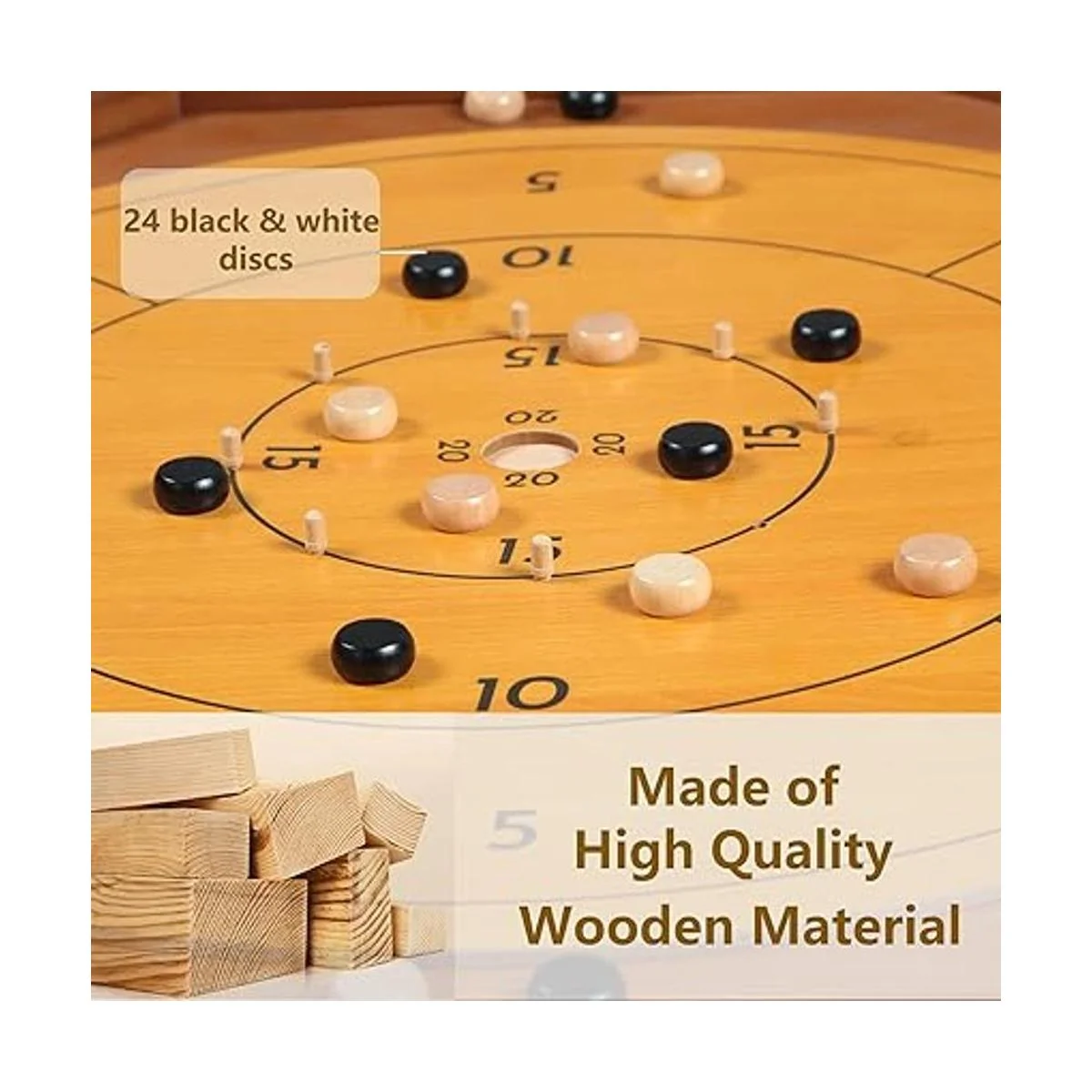 Torneo Crokinole and Checkers juego de mesa oficial de_4