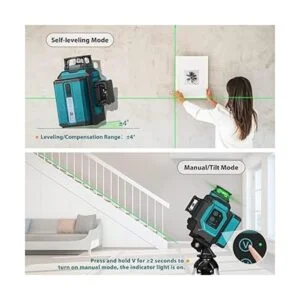 Takamine Nivel láser verde autonivelante de 12 líneas de 3_4