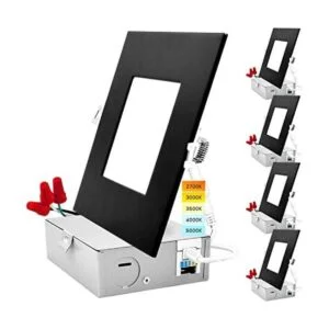 Luxrite Iluminación empotrada LED cuadrada ultra delgada_1