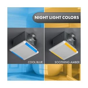 Homewerks Ventilador de baño integrado con luz LED_2