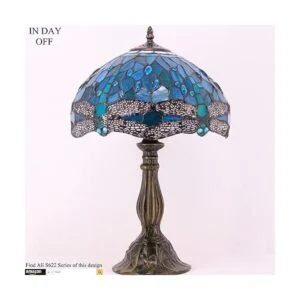 WERFACTORY Tiffany Lámpara de mesa de noche con diseño de_3