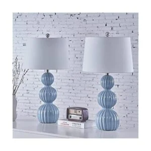 Maxax Juego de 2 lámparas de mesa de cerámica lámparas de_1