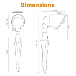 Iluminación de paisaje de 12 V 5 W LED de aluminio_4