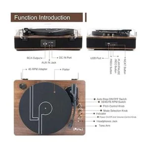 LPNo.1 Reproductor de discos Bluetooth con altavoces_2
