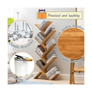 Estantería de bambú para árbol estantería de madera de 8_4