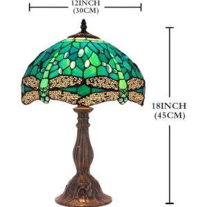 WERFACTORY Tiffany Lámpara de mesa de noche con diseño de_2