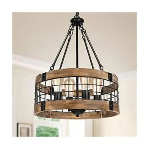 Lámpara de araña rústica de 4 luces para entrada lámparas_1