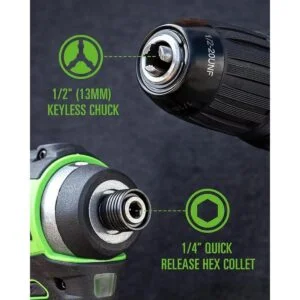 Grado profesional Greenworks Taladro inalámbrico sin_5