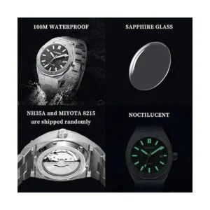 CADISEN Reloj de pulsera mecánico automático de 328.1 ft_3