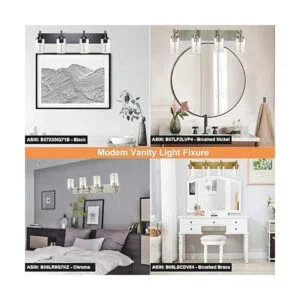 VINLUZ Moderna iluminación de baño con pantalla de vidrio_5