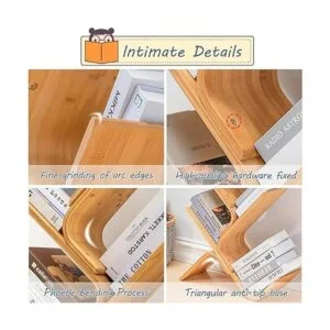 Estantería de bambú para árbol estantería de madera de 8_5