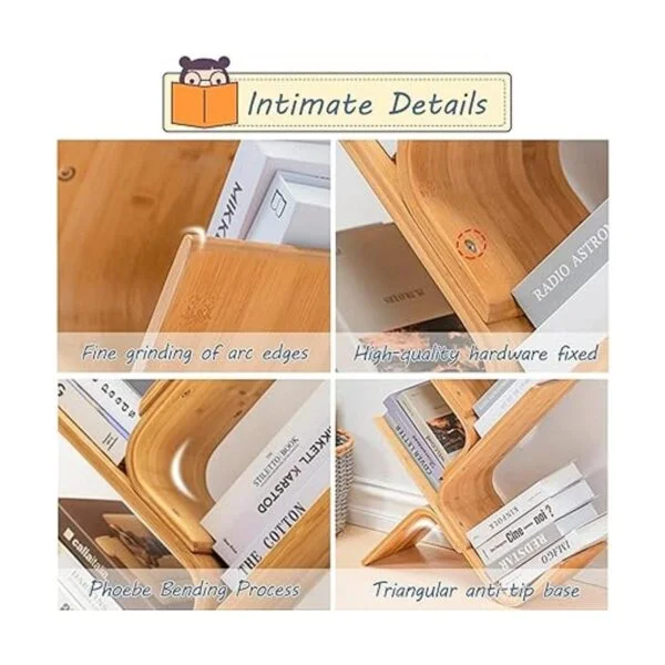 Estantería de bambú para árbol estantería de madera de 8_5