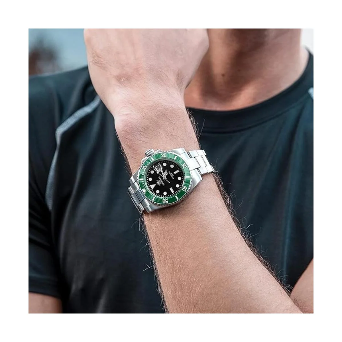 ADDIESDIVE Reloj de buceo de acero para hombres automático_5