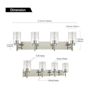 VINLUZ Moderna iluminación de baño con pantalla de vidrio_6