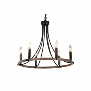 Yarlkav Candelabro de rueda de carro para comedor lámpara_1