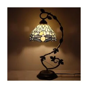 Tiffany Lámpara banquera de noche de vitrales 21_2