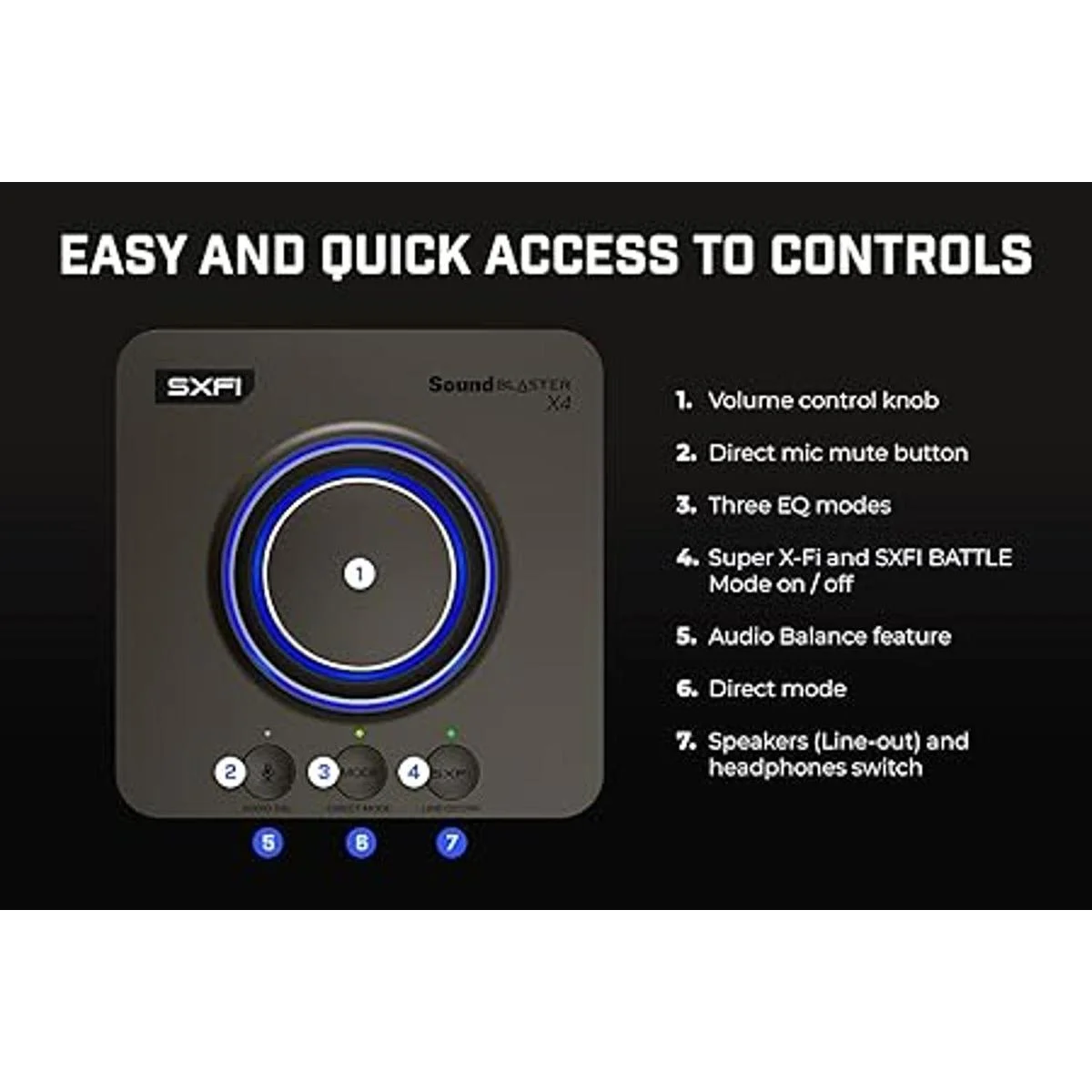 Creative Sound Blaster X4 Tarjeta de sonido externa USB_5