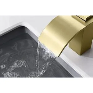 SUMERAIN Grifo de baño de cascada de oro cepillado con 3_5