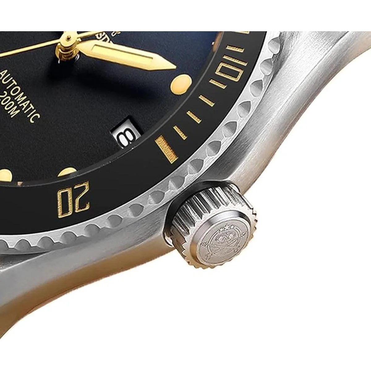 ADDIESDIVE Pilot Dive Watch 2in1 Matte Black Dial Luminous_3