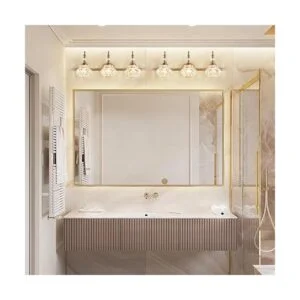 ZILANL Lámpara de tocador de baño vintage 3 luces_2