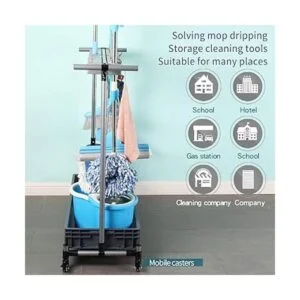 QTJH Soporte para escoba y trapeador para mopa húmeda_3