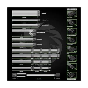 GAMEMAX Fuente de alimentación de 1050 W totalmente_7