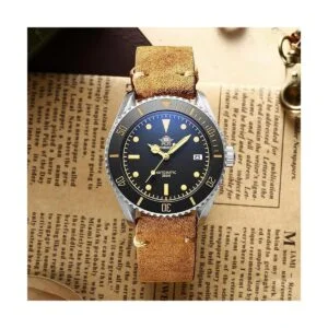 ADDIESDIVE Pilot Dive Watch 2in1 Matte Black Dial Luminous_7