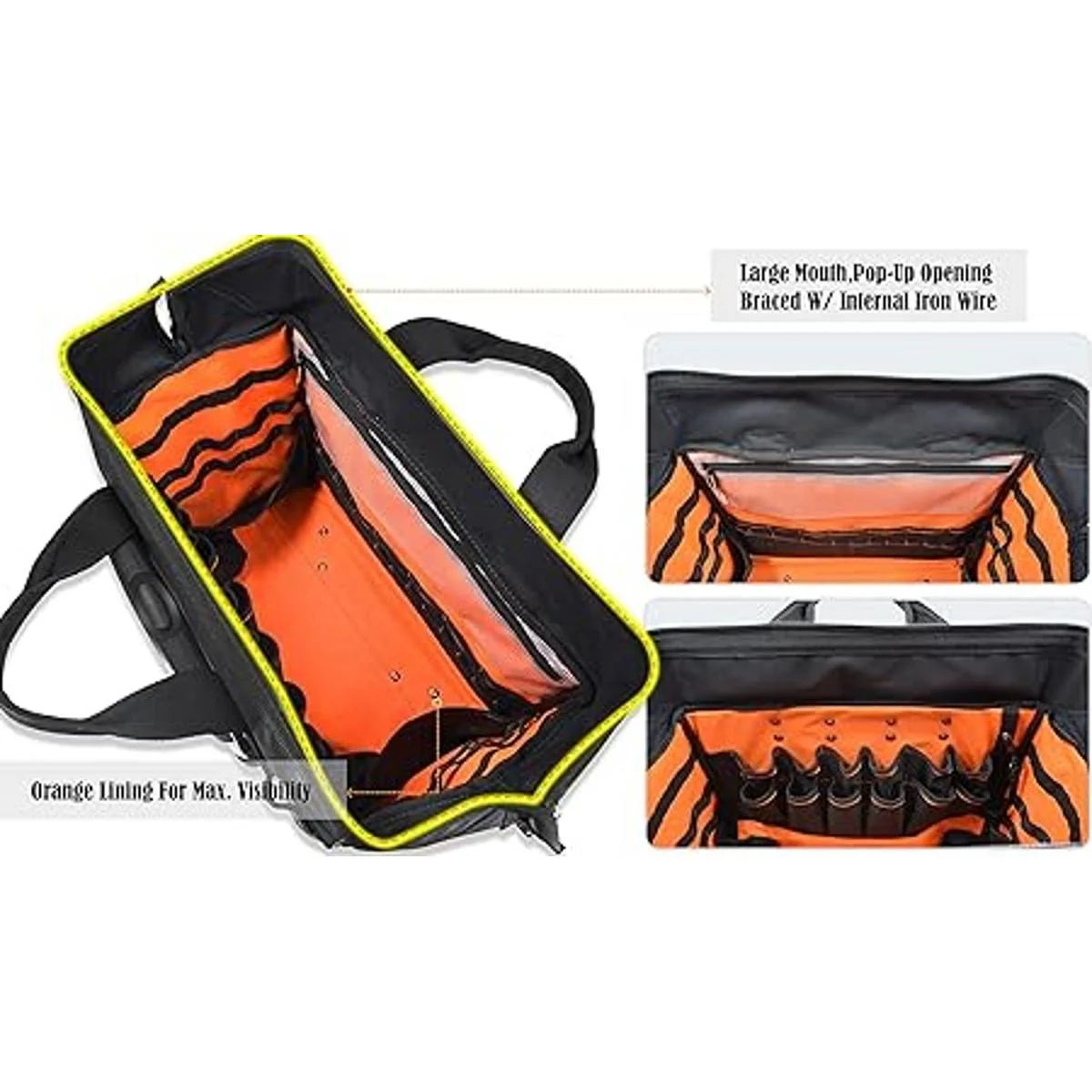 Bolsa de herramientas rodante de 46 bolsillos bolsa de_4