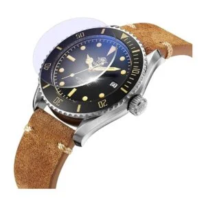 ADDIESDIVE Pilot Dive Watch 2in1 Matte Black Dial Luminous_5