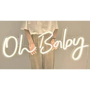 Oh Baby Letreros de neón tamaño grande de 40 pulgadas_1